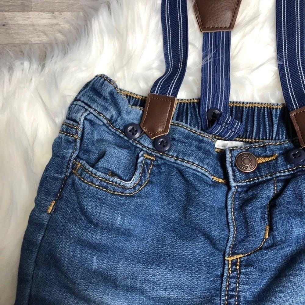 Oshkosh b’gosh Derby Wash Suspender Jeans 18M